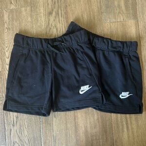 Nike Black Athletic Shorts with Elastic Waistband